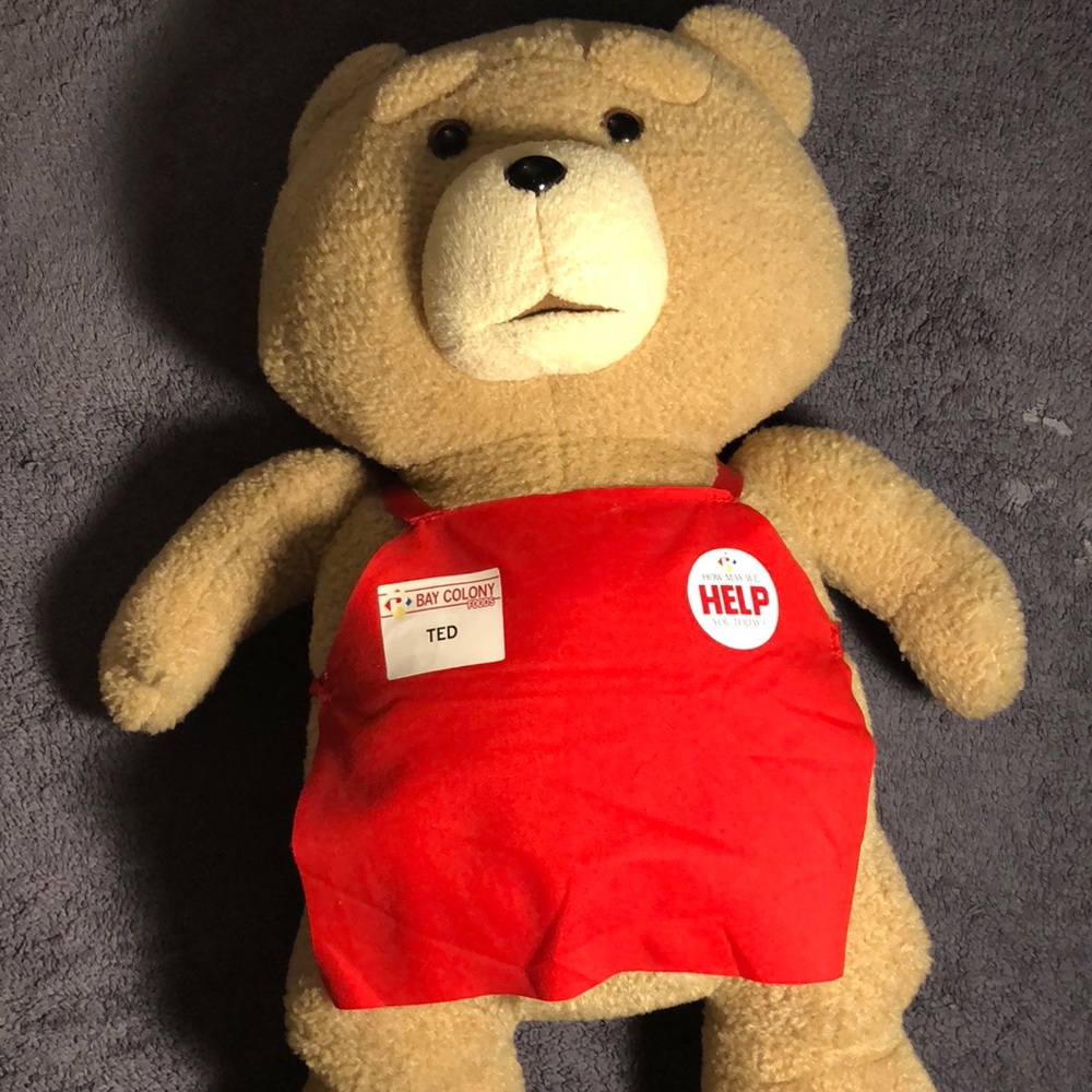 TED W GROCERY APRON ON